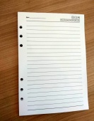 Блок бумаги для ежедневника на кольцах, размер А5 (80 листов)