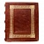 Фотоальбом "Классика" кожаный, светло-коричневый с золотым тиснением (арт. 1204)