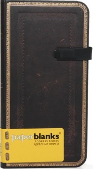 Алфавитная книга Paperblanks Black Moroccan Slim 90*180 мм, 128 стр. PB2199-5 (1/64)
