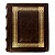 Фотоальбом "Классика" кожаный, коричневый с золотым тиснением (арт. 1203)