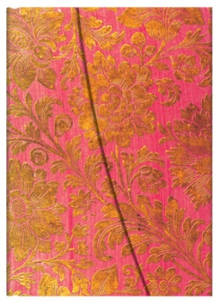 Записная книжка "Paperblanks" Golden Fuchsia Midi Wrap лин.